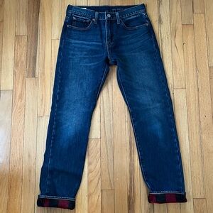 Levi's Dark Blue Straight Jeans with Red Accents
